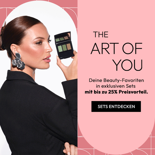ARTDECO The Art of You: Model mit Lidschattenpalette präsentiert exklusive Beauty-Sets mit bis zu 25 % Preisvorteil.
