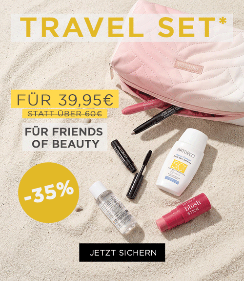 Set aus Produkten in Reisegrößen mit 35% Rabatt. Exklusiv für Friends of Beauty.