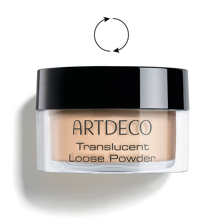 Transparente Etikettl des Translucent Loose Powder entfernen und fertig